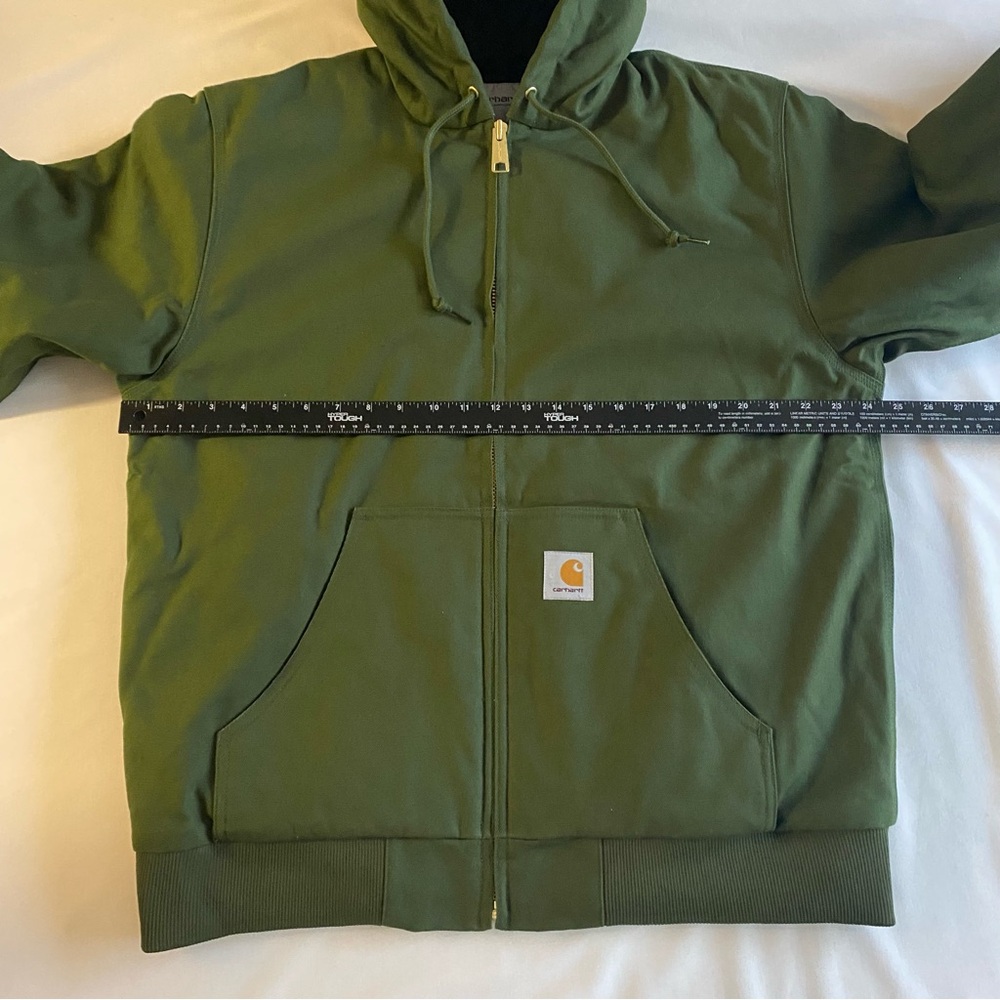 Carhartt WIP Active Jacket Men XL Tarragon/Black (Rigid) Fleece Quilt Lined - Picture 15 of 16